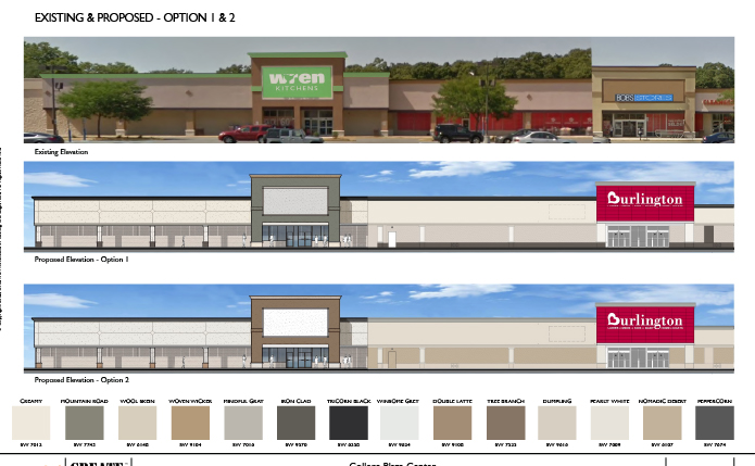 Architectural rendering of a Burlington and Wren Kitchens store.