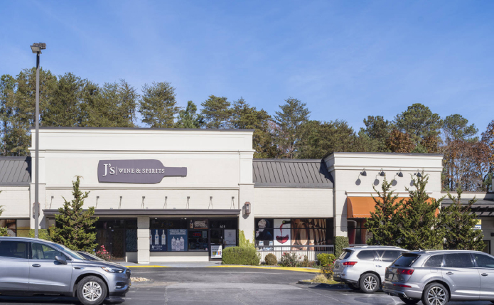 J's Wine and Spirits storefront at Connexion shopping center