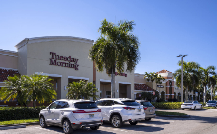 Tuesday Morning with palm trees in front