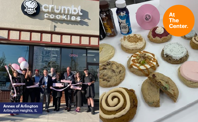 Crumbl cookies ribbon cutting at Annex of Arlington