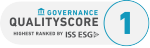 ISS ESG logo for Governance Qualityscore of 1