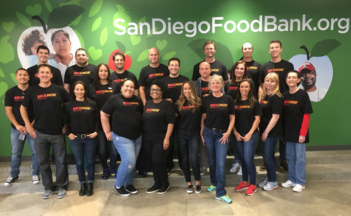 Brixmor volunteers at San Diego Food Bank