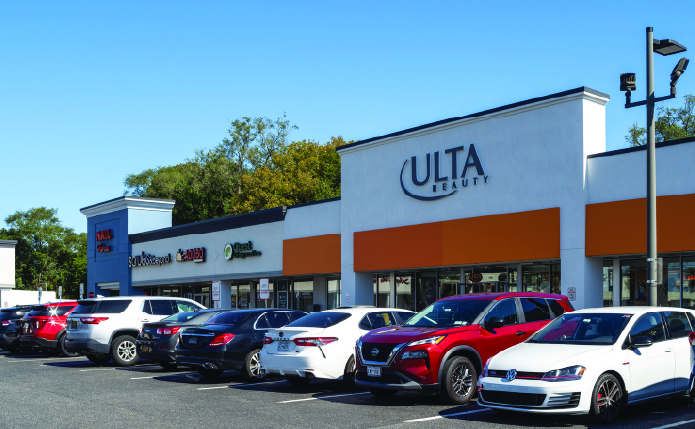 Busy parking lot at Ulta Beauty.