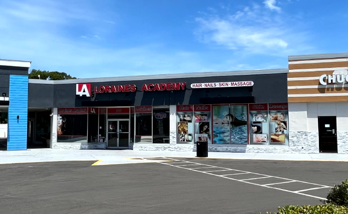 Lorraine's Academy storefront in shopping center.