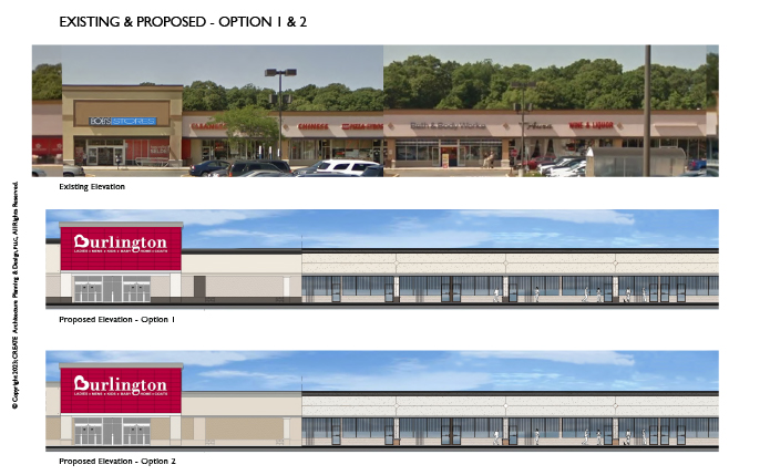 Architectural rendering of a Burlington store.