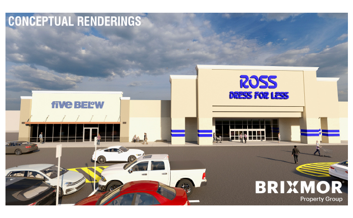 Ross Dress for Less and Five Below renderings at Hillcrest Market Place, Spartanburg, SC