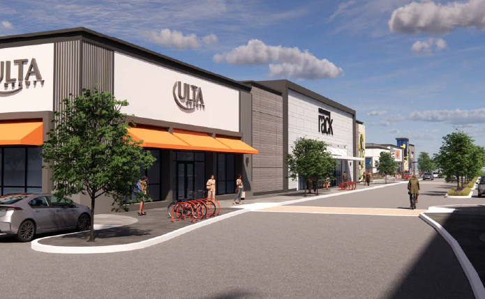 Rendering of Ulta and Nordstrom Rack stores.