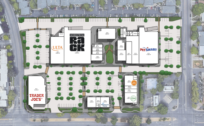 Site plan for proposed redevelopment at The Davis Collection.