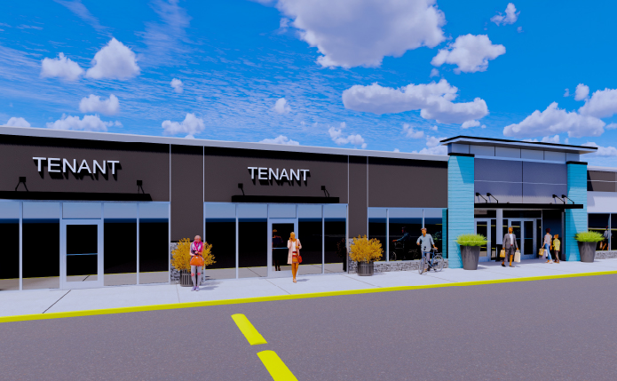 Rendering of small shop space at Tyrone Gardens