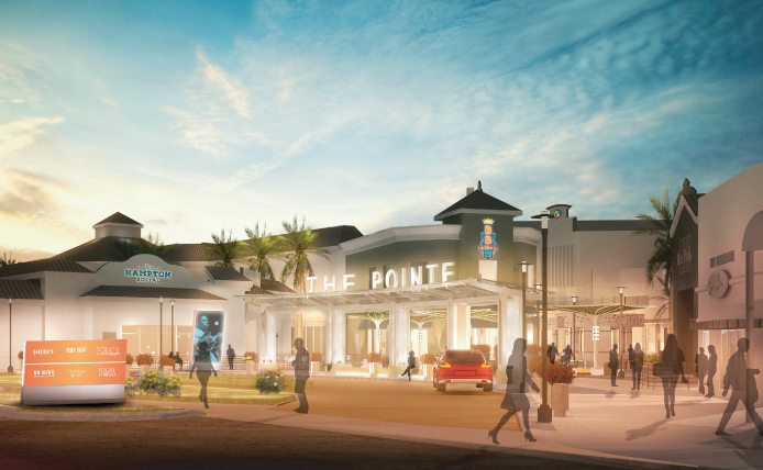 Rendering of Pointe Orlando Valet Entrance