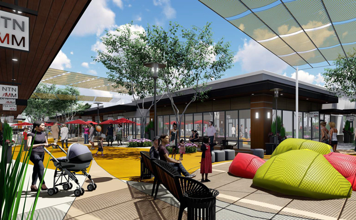Rendering of Outdoor Courtyard at Village at Mira Mesa