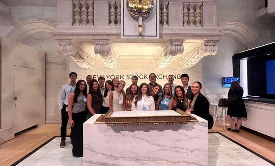 Group of summer interns at the NYSE